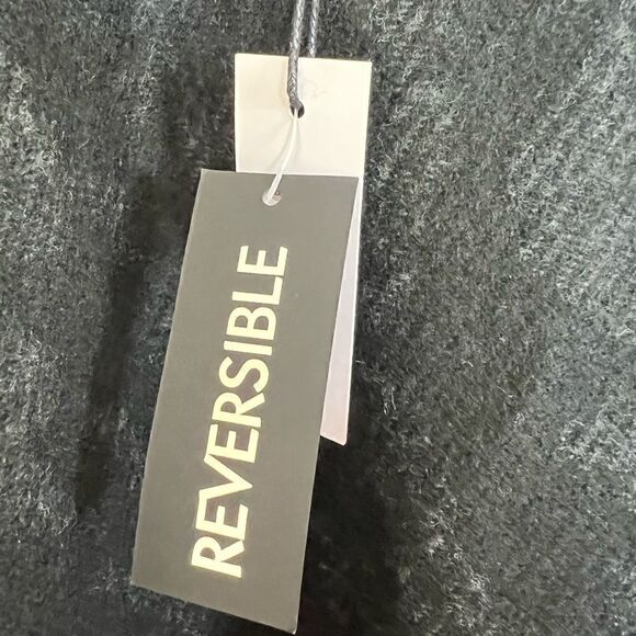 Apt. 9 Black/Gray Reversible Leopard Preppy Ruana Poncho One Size - Picture 11 of 12